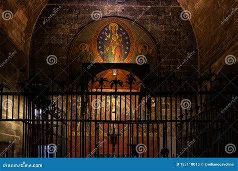 Crypt of Saint Eulalia Inside Barcelona Cathedral, Barcelona Stock Image - Image of cloister ...