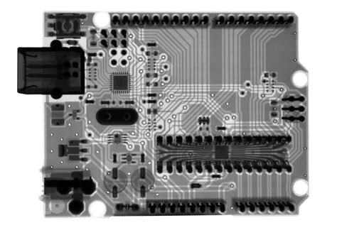 Xray of an Arduino Uno - CC0 : r/arduino