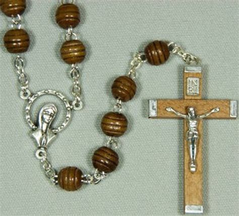 Rosary Beads | Blessed Mother Centerpiece | 7MM Wood Beads | Italy ...