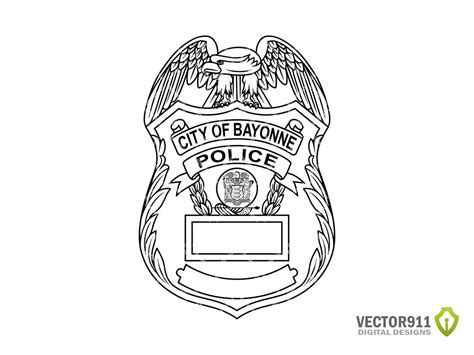 Bayonne New Jersey Police Department Badge, NJ City Law Enforcement Badge Logo Digital Vector ...