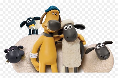 Shaun The Sheep Model Kit - Sheep And Dog Cartoon, HD Png Download - vhv