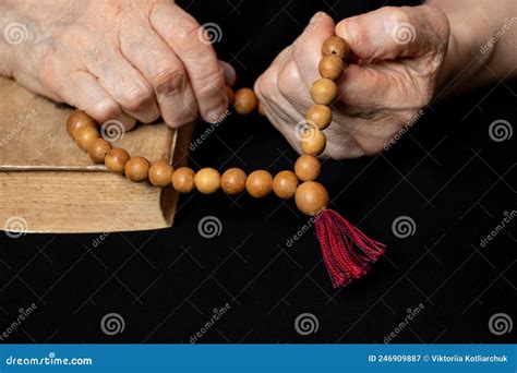 Old Woman with Wooden Rosary and Bible, Woman Praying, Praying, Religion Stock Image - Image of ...