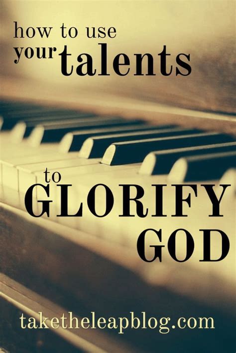 3 Steps to Use your God-Given Talents for His Glory || TTL in 2020 | Encouraging scripture ...