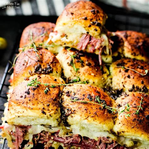 Reuben Sliders Recipe | Kitchen Fun With My 3 Sons