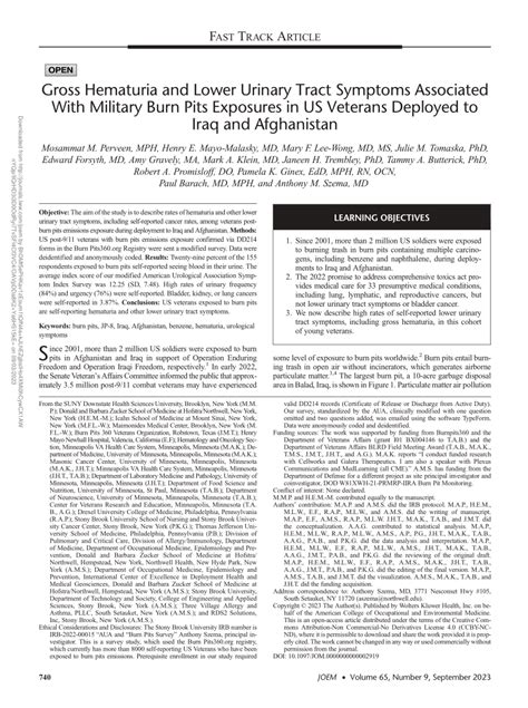 (PDF) Gross hematuria and lower urinary tract symptoms in U.S. Veterans ...