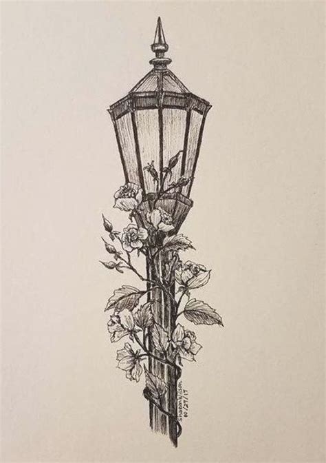 Lamp post Original 5 x 7 Ink drawing | Etsy | Ink drawing, Art drawings, Architecture drawing art