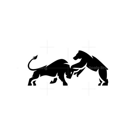 Bull Versus Bear Logo | Bear vs bull, Bull artwork, Bear logo design