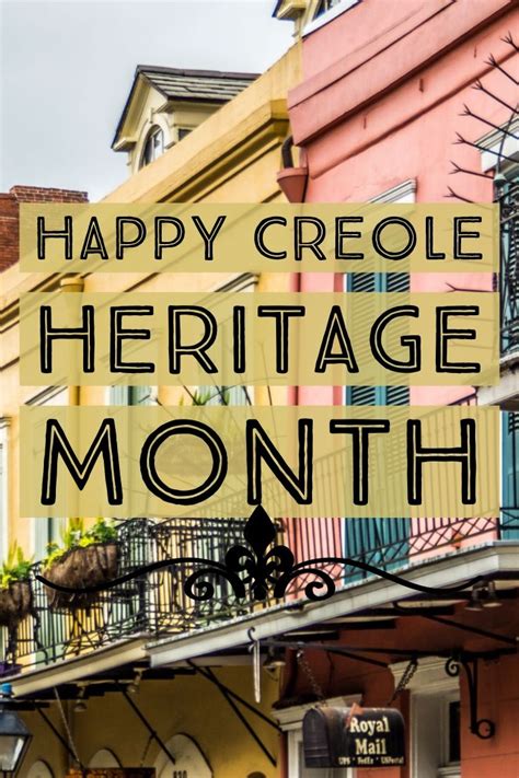 CREOLE HERITAGE MONTH | Heritage month, Creole, Heritage