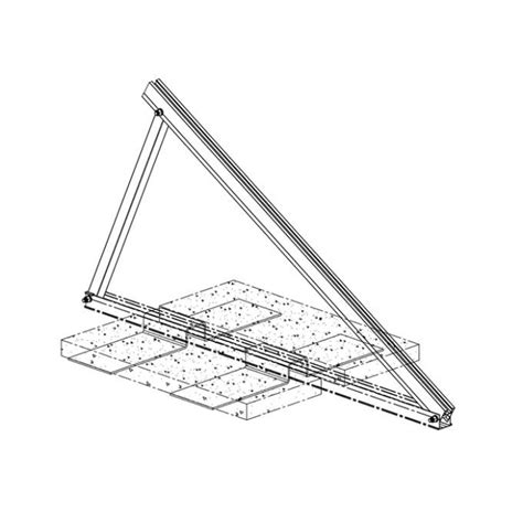 AS Triangle Flat Roof Kit Rack Ballasted Mount - angelssolar