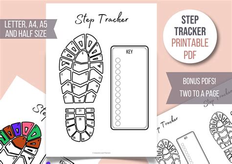 STEP TRACKER Printable Tracker Habit Tracker Goal Tracker - Etsy UK