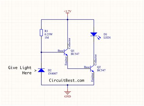 Simple Light Sensor Circuit using 1N4007 Diode (Without Using LDR ...