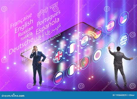 Concept of Online Foreign Language Translation and Learning Stock Image - Image of multilingual ...