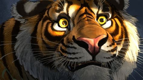 Digital Painting - Photoshop - Tiger's Eyes - YouTube