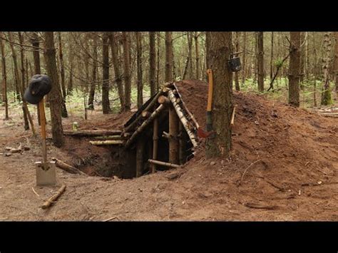 The Dugout Bushcraft Shelter Is Almost Complete! - Wild Camping. - YouTube