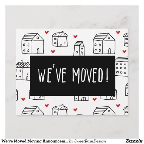 We've Moved Moving Announcement Postcard | Zazzle | Moving announcement postcard, Moving ...