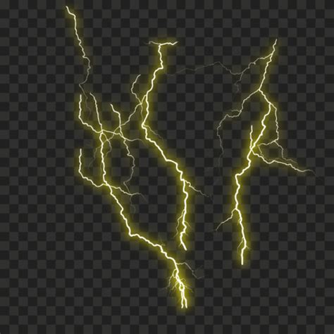 PNG Yellow Thunder Lightning Effect | Citypng