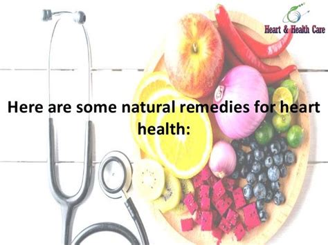 Natural remedies for heart health