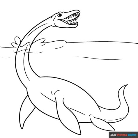 Plesiosaurus Coloring Page | Easy Drawing Guides