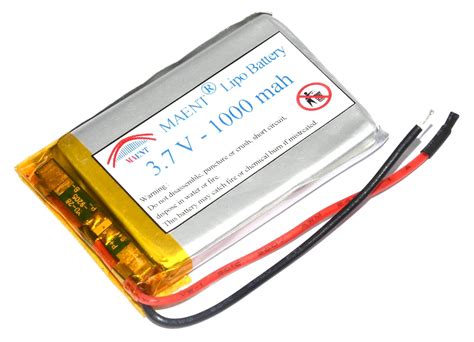 MAENT® 3.7V 1000 mah Actual capcity lipo Li ion Rechargeable Battery ...