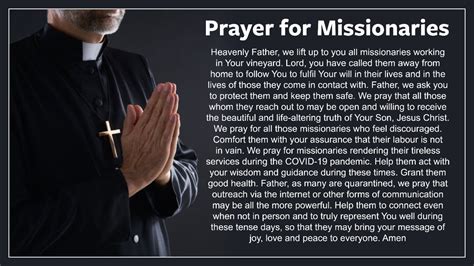 A Prayer For Missionaries - CHURCHGISTS.COM