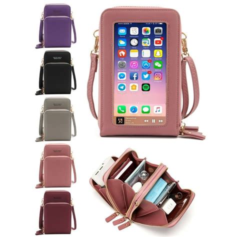 Spencer Women Crossbody Cellphone Pouch Waterproof Cellphone Purse Wallet Touch Screen Shoulder ...