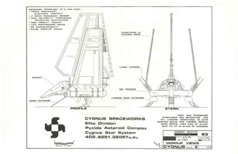 Blueprints '83 vtg IMPERIAL SHUTTLE - Star Wars set 11x17 - 3 sheets ...