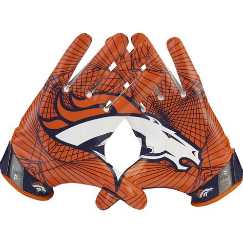 nice Nike Vapor Jet four On Subject NFL Receiver Ability Gloves DENVER ...