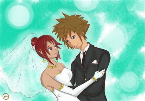 wedding... | Sora and kairi, Digital drawing, Visual art