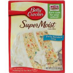 Betty Crocker Super Moist party rainbow chip cake mix 15.25oz