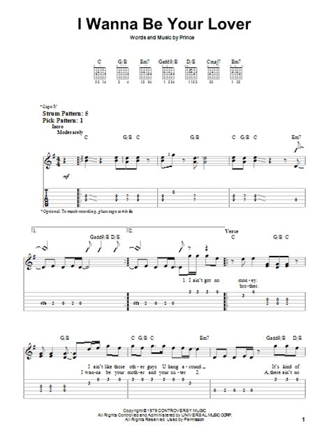 I Wanna Be Your Lover by Prince - Easy Guitar Tab - Guitar Instructor