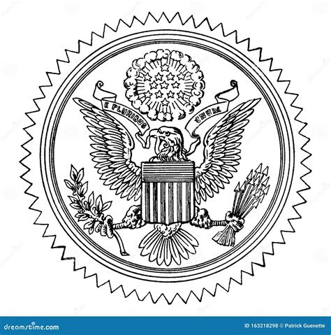 E Pluribus Unum Seal On US One Dollar Bill Royalty-Free Stock Photo | CartoonDealer.com #11496669