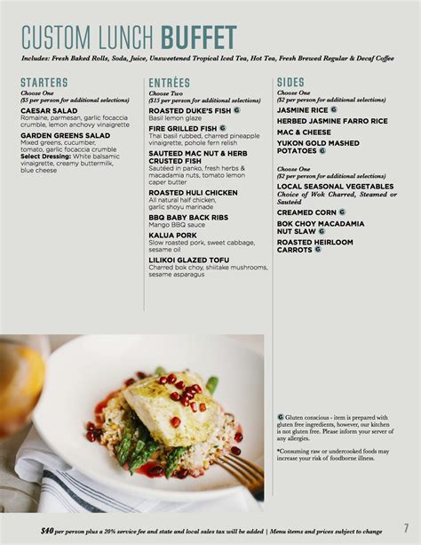 Event Menus - Duke's Restaurants