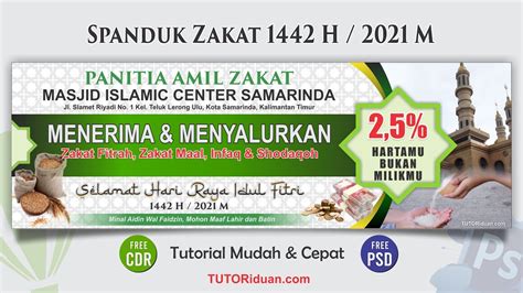 Cara Membuat Spanduk Zakat 1442 2021 di CorelDraw dan Photoshop ...