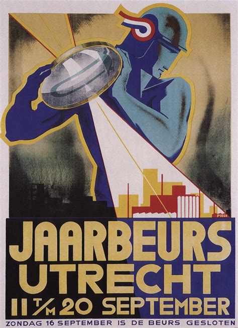 Art Deco Poster by Jaarbeeurs Utrecht's, 1920's