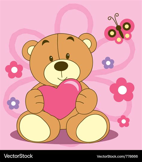 Cartoon teddy bear Royalty Free Vector Image - VectorStock