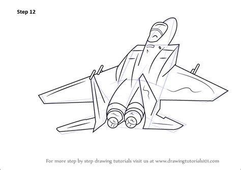 Learn How to Draw Fighter Jet Aircraft (Fighter Jets) Step by Step ...