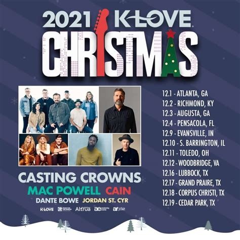 2021 K-Love Christmas Tour Announced - TCB