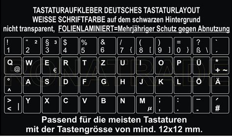 TASTATURAUFKLEBER DEUTSCHES TASTATURLAYOUT(QWERTZ) TASTENGRÖSSE 12x12 mm 4260447440234 | eBay