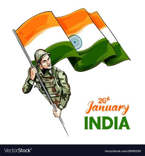 Indian army soldier nation hero on pride Vector Image