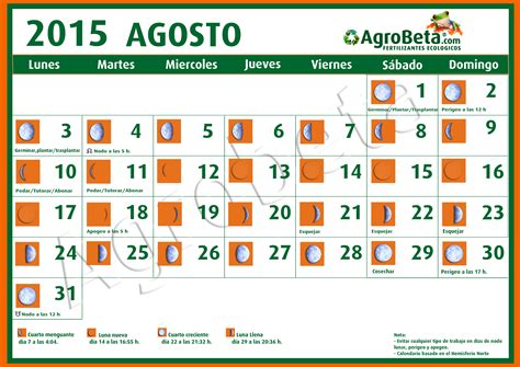 Calendario Lunar Agosto | Calendario aug 2021