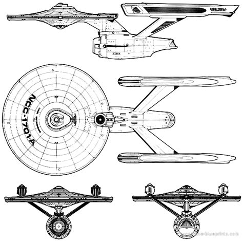 Blueprints: USS Enterprise NCC-1701-A | Star trek ships, Star trek art, Star trek enterprise