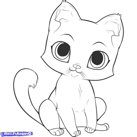 Easy Cute Cat Drawing at GetDrawings | Free download