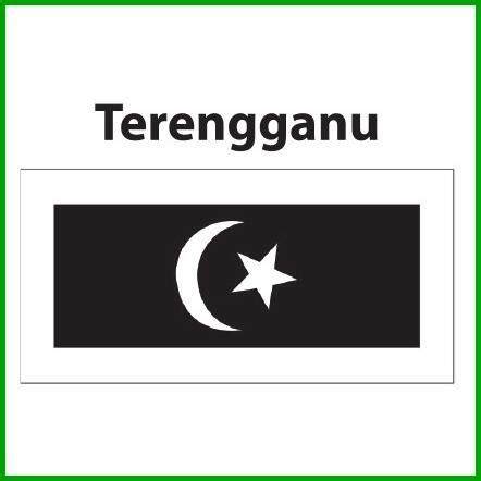 Terengganu Flag 2x4ft, Bendera Terengganu 2x4ft, Polyester | Lazada