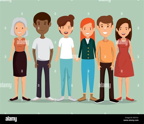 group of friends characters Stock Vector Image & Art - Alamy