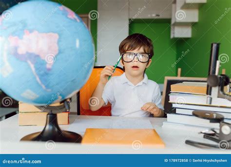 Thinking Child Bored, Frustrated and Fed Up Doing His Homework Stock Photo - Image of home ...