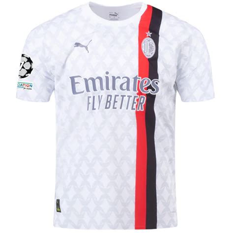 Puma AC Milan Authentic Christian Pulisic Away Jersey w/ Champions Lea ...