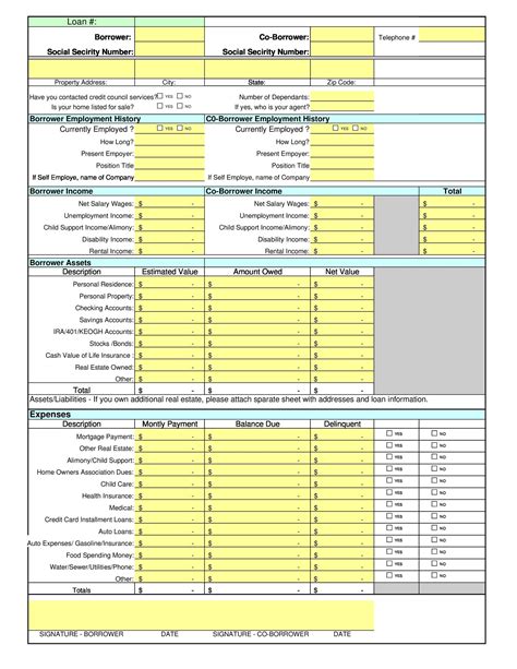 Loan Statement Template Word | PDF Template