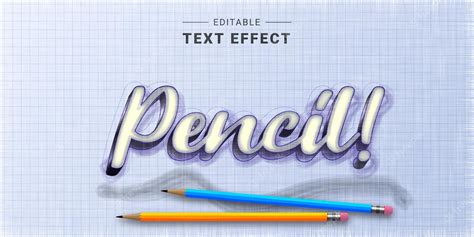 Premium Vector | Sketch Text Effect Generator Handdrawn Typography