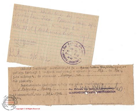 WW2 Concentration camp KL original items - Ghetto Documents - Judenrat ...