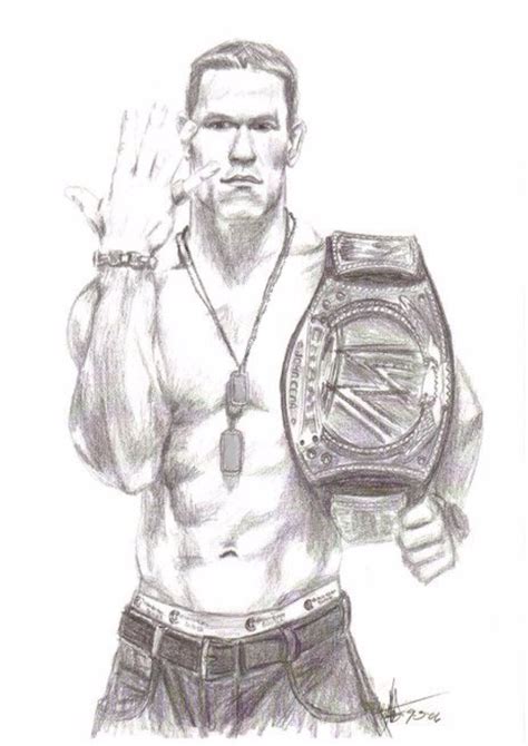 WWE John Cena Sketch. by ICESABERX on DeviantArt